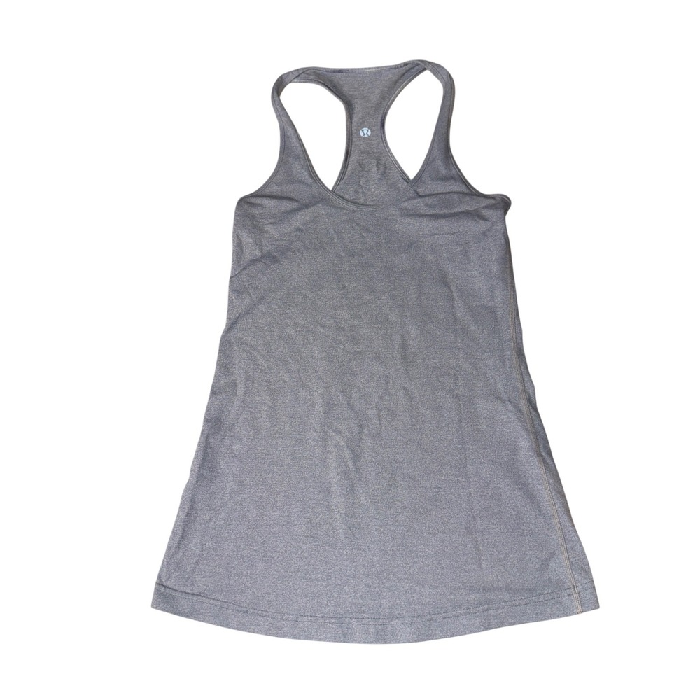 Lululemon Racerback Tank Top Size XS Heathered Grey Athletic Yoga Scoop Neck